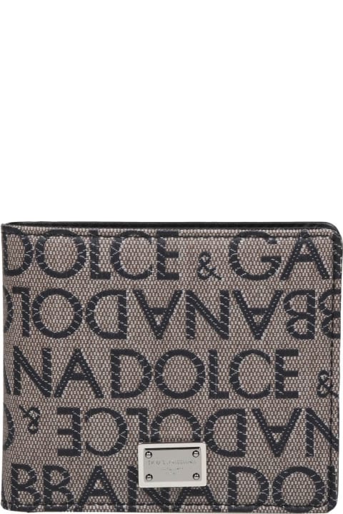 Dolce & gabbana jacquard logo bi-fold wallet – Italy Station