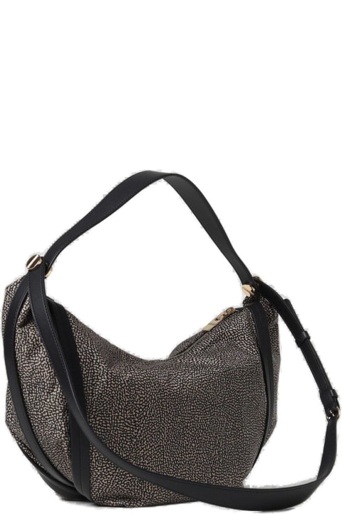 Borbonese Bags for Women Borbonese Zip-up Medium Hobo Bag