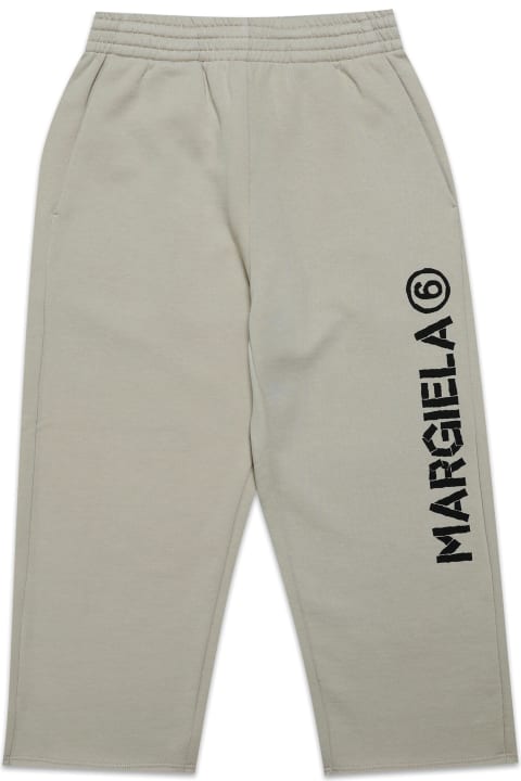 MM6 Maison Margiela for Kids MM6 Maison Margiela Mm6p95u Trousers Maison Margiela Plush Jogger Pants In Fleece With Logo