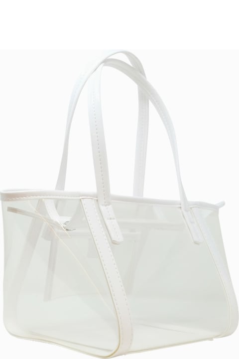 BY FAR Totes for Women BY FAR By Far Bar Tote Transparent White Pu Handbag