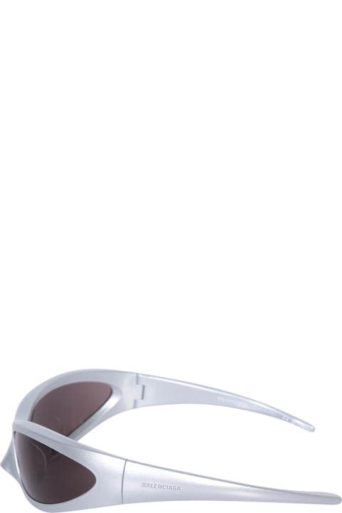 メンズ Balenciagaのアクセサリー Balenciaga Skin Cat Silver Sunglasses
