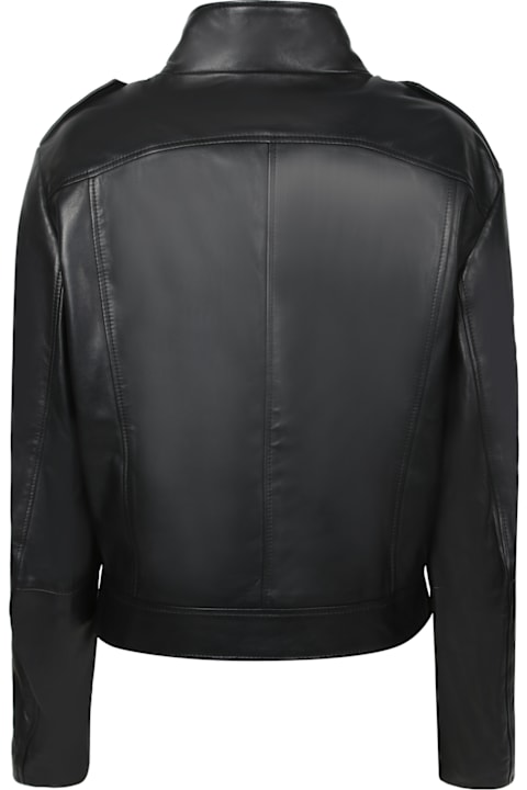 IRO معاطف وجواكت لـ السيدات IRO Dahlia Black Leather Jacket