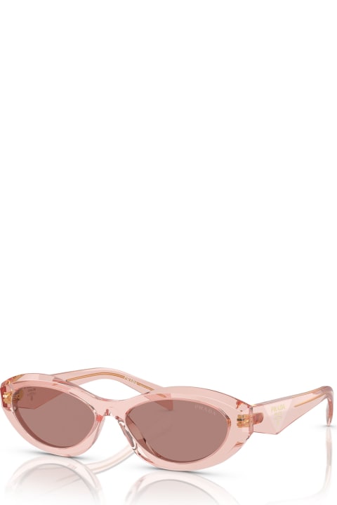 Prada Eyewear Eyewear for Women Prada Eyewear Pr 26zs Transparent Peach Sunglasses