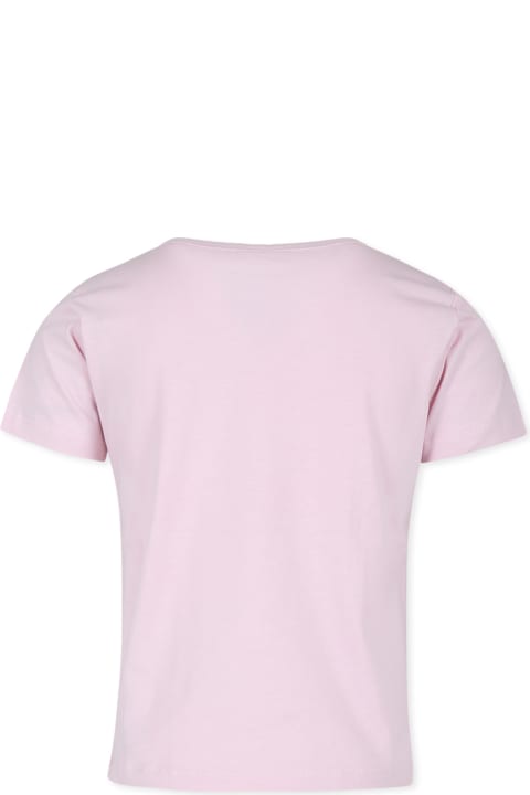 Stella McCartney Kids Topwear for Boys Stella McCartney Kids Pink T-shirt For Girl With Cocktail Print