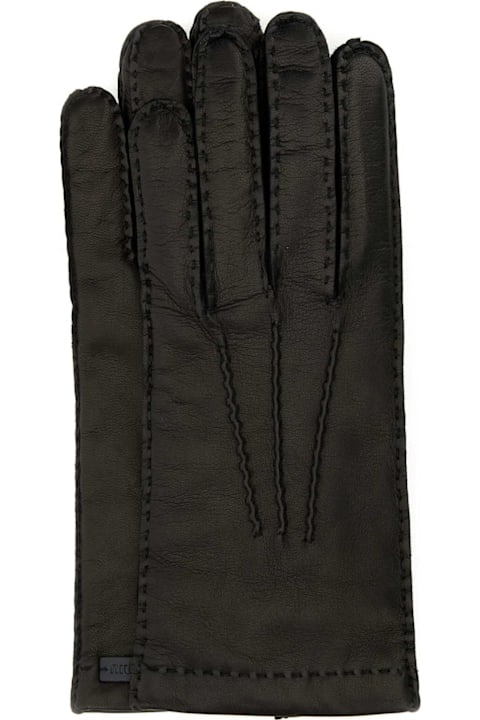 Miu Miu Gloves for Women Miu Miu Black Nappa Leather Gloves