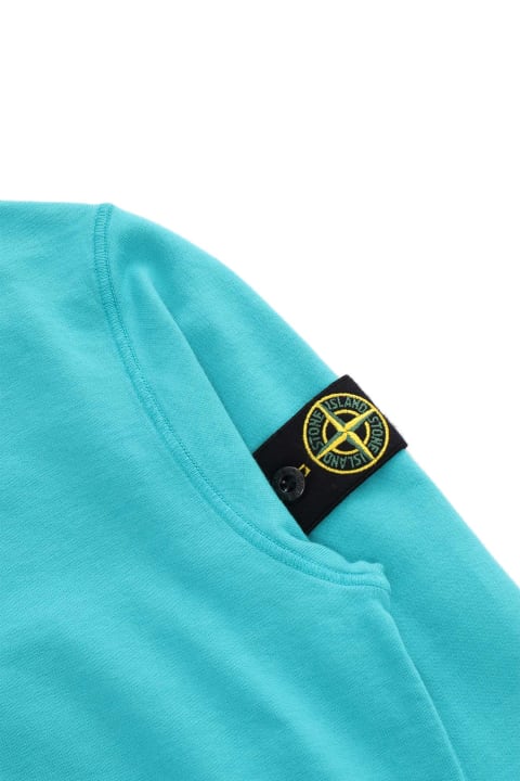 Sweaters & Sweatshirts for Boys Stone Island Junior Deepl Blue Sweatshirt