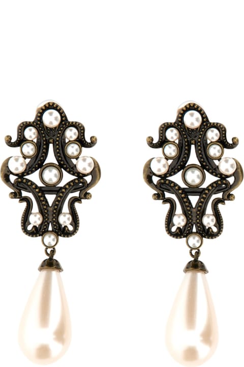 Jewelry for Women Moschino Gold Heart Clip Earrings