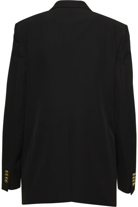 Tagliatore Coats & Jackets for Women Tagliatore Black Double-breasted Jacket In Techno Fabric Stretch Woman