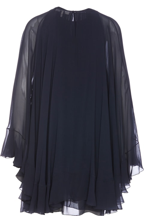 Chloé for Women Chloé Mini Dress In Georgette Silk With Cape