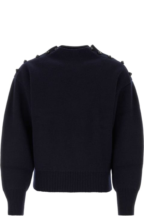 Ferragamo Sweaters for Women Ferragamo Midnight Blue Wool Blend Sweater