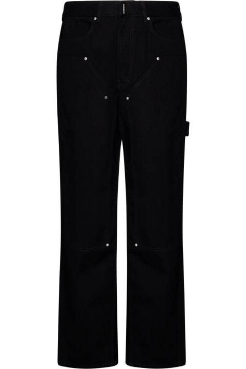 Givenchy Clothing for Men Givenchy Black Cotton Carpenter Jeans