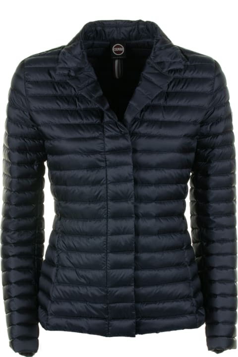 Blazer Quilted Down Jacket With Lapel Collar