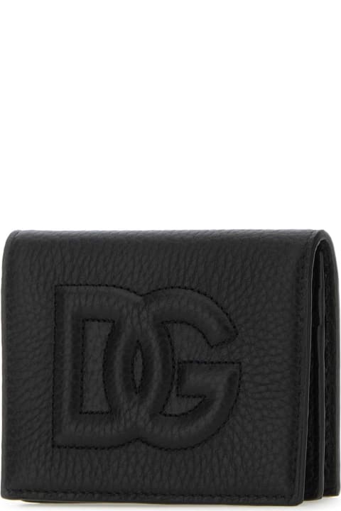 メンズ Dolce & Gabbanaの財布 Dolce & Gabbana Black Leather Wallet