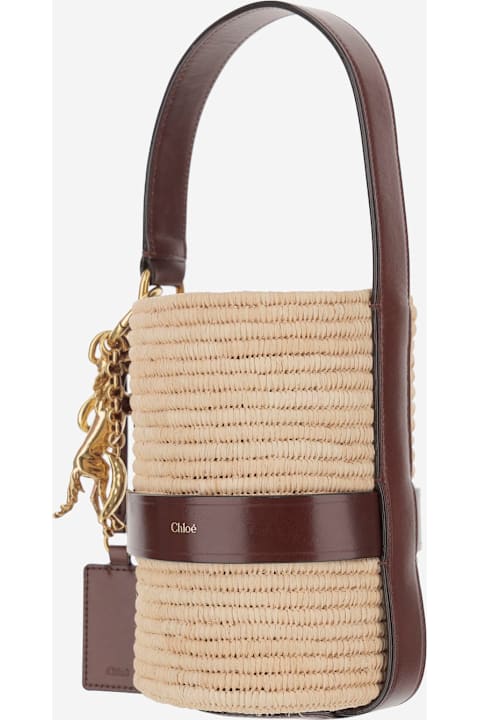 Fashion for Women Chloé Kerala 25 Bag In Raffia And Leather