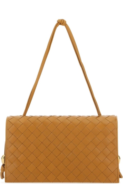 Bags for Women Bottega Veneta Ochre Leather Trio Pouch On Strap Shoulder Bag