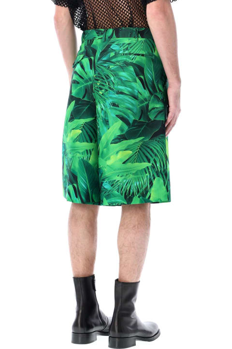 Pants for Men Comme Des Garçons Homme Plus Bermuda Leaf Print