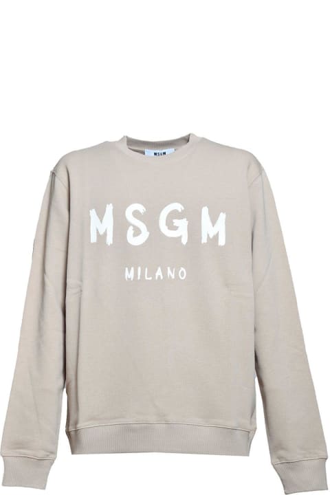 MSGM for Men MSGM Logo-printed Crewneck Sweatshirt