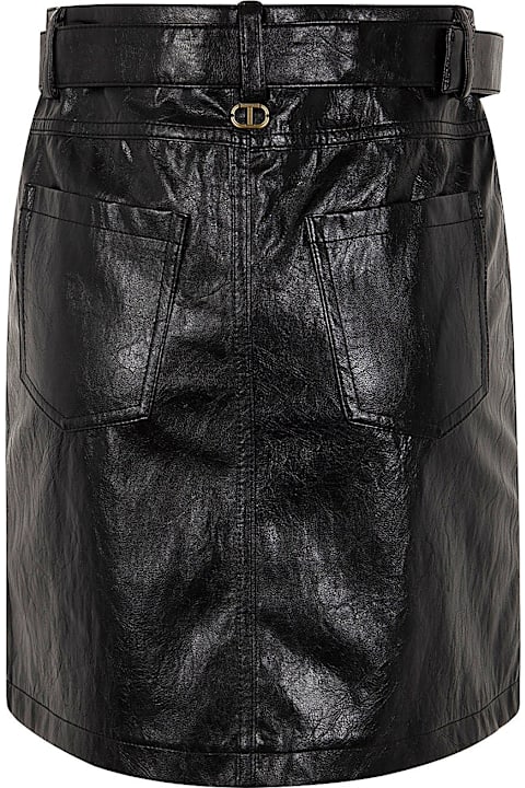 TwinSet for Women TwinSet Leather-like Belt Miniskirt