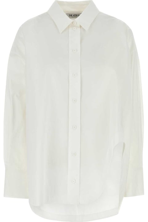 ملابس علوية لـ السيدات The Attico White Poplin Oversize Shirt