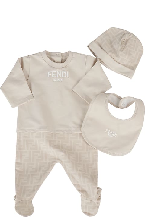 Bodysuits & Sets for Baby Girls Fendi Kit Tutina Ff