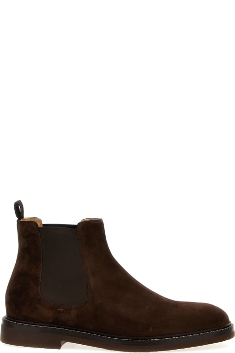 Brunello Cucinelli أحذية برقبة لـ القسم الرجالي Brunello Cucinelli Suede Ankle Boots