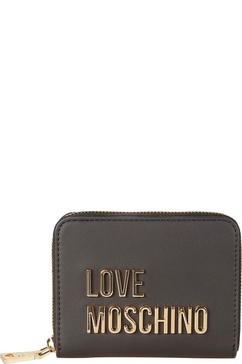 ウィメンズ新着アイテム Love Moschino Logo Embossed Zip-around Wallet