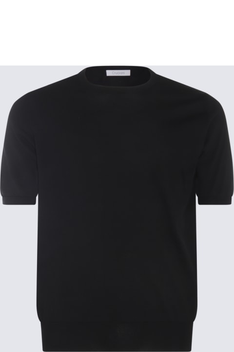 メンズ Crucianiのトップス Cruciani Black Cotton T-shirt