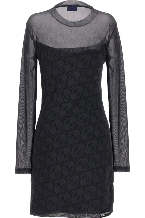 Karl Lagerfeld Dresses for Women Karl Lagerfeld 'mesh Monogram' Dress