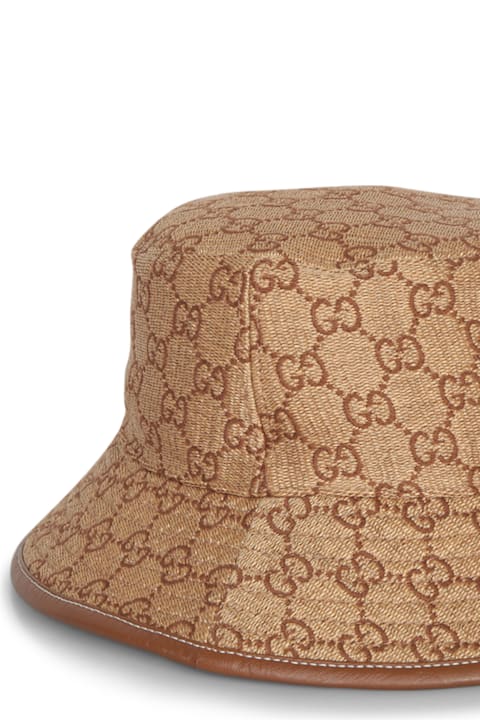 Gucci Hats for Women Gucci Ginevra Bob Beige-orange Bucket Hat