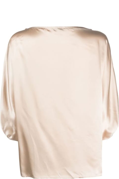 Antonelli Clothing for Women Antonelli Sand Beige Silk Blend Blouse