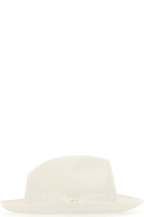 Fashion for Men Borsalino White Felt Hat Borsalino