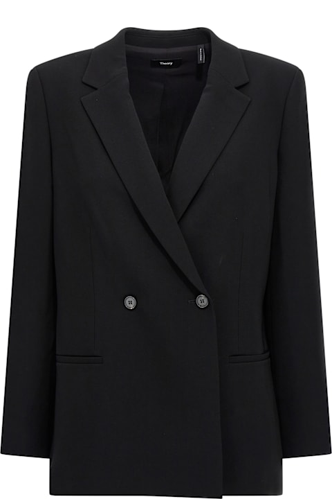 Theory Coats & Jackets for Women Theory Double-breasted Blazer