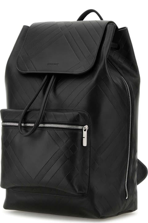 Burberry Bags for Men Burberry Black Leather Backpack