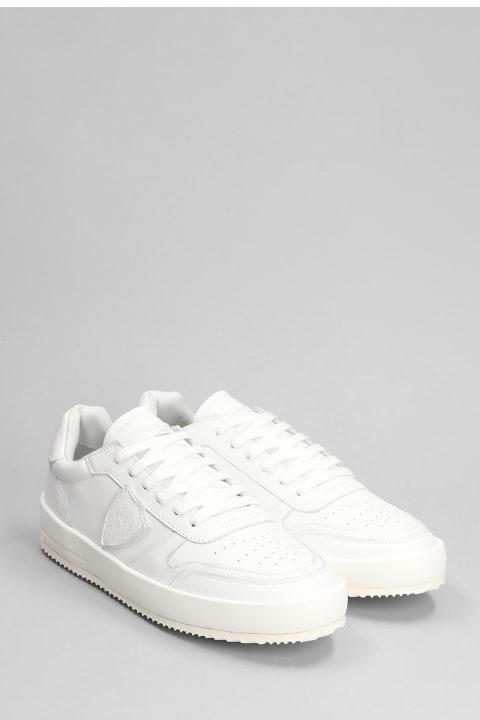 Fashion for Men Philippe Model Nice Low Sneakers In White Leather