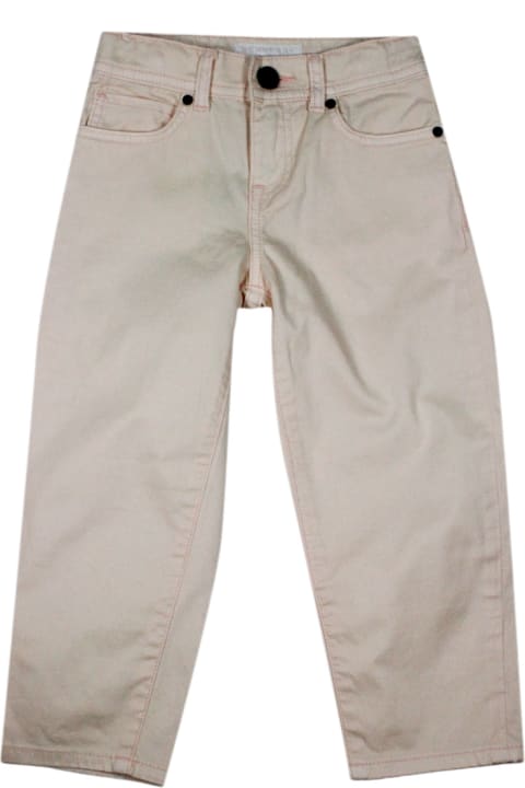 Bottoms for Girls Burberry 5-pocket Trousers In Stretch Cotton