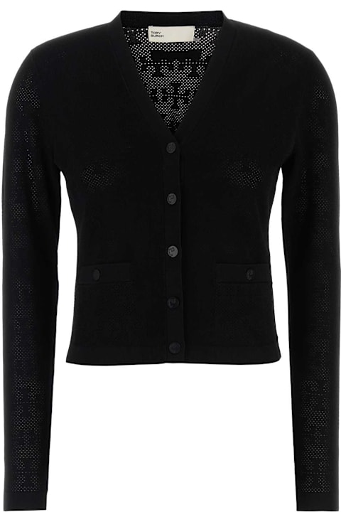 Tory Burch Fleeces & Tracksuits for Women Tory Burch Black Viscose Blend Cardigan