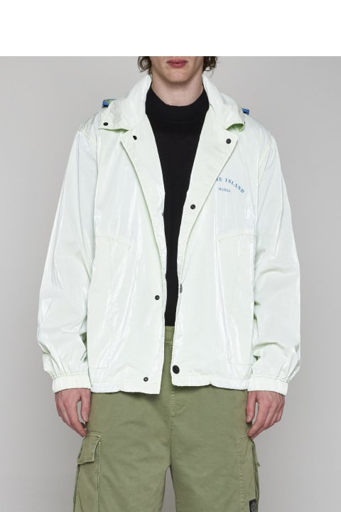 Coats & Jackets for Men Stone Island Hooded Nylon Jacket