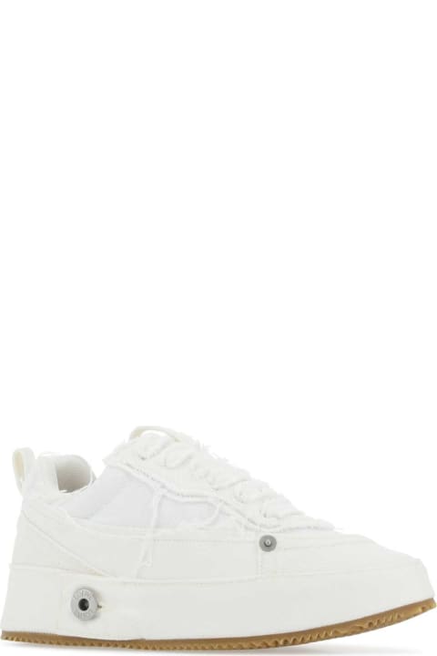 Fashion for Women Loewe White Denim Deconstructed Sneakers