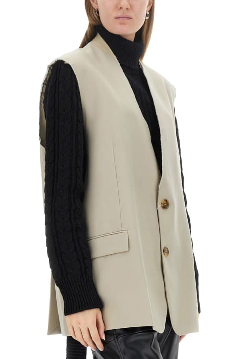 ウィメンズ MM6 Maison Margielaのコート＆ジャケット MM6 Maison Margiela Single-breasted Vest