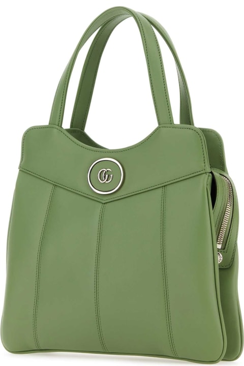 Trending Now for Women Gucci Sage Green Leather Small Petite Gg Handbag