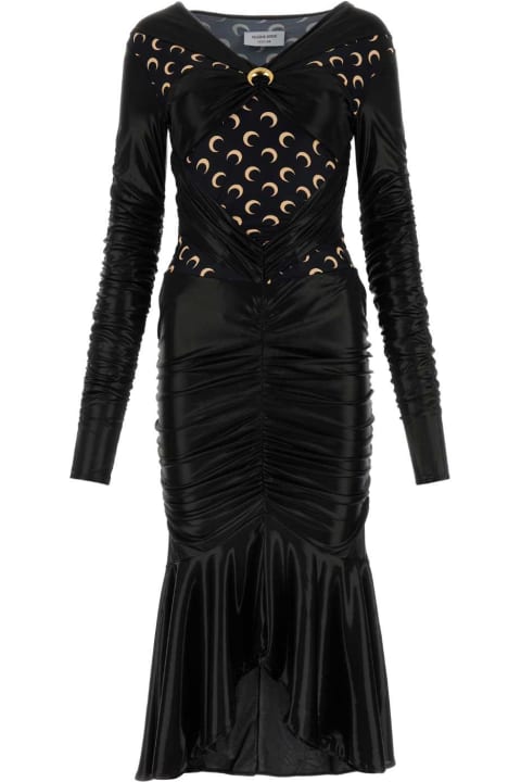 ウィメンズ新着アイテム Marine Serre Black Polyester Dress