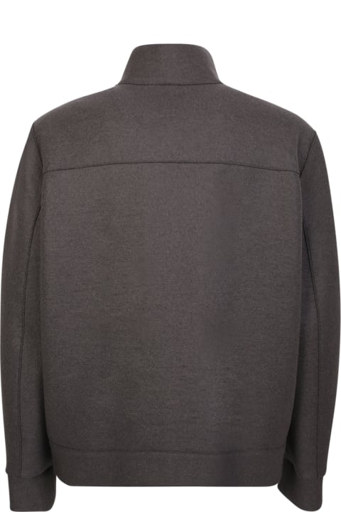 Harrington Jacket In Virgin Wool Grey