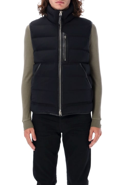 Tom Ford Coats & Jackets for Men Tom Ford Techno Hazed Faille Vest