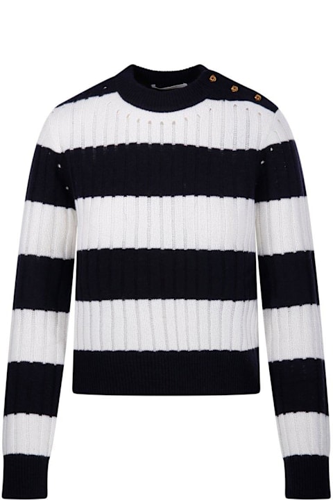 Max Mara سترات لـ السيدات Max Mara Striped Crewneck Jumper