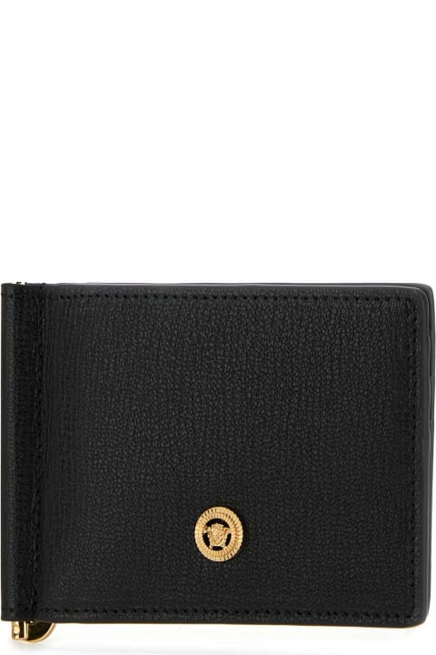 Versace Wallets for Women Versace Black Leather Medusa Biggie Wallet