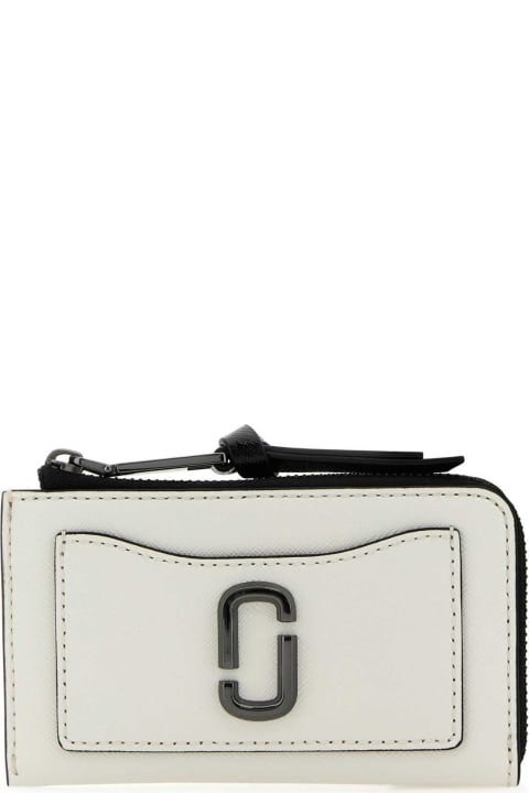 Marc Jacobs for Women Marc Jacobs White Leather Utility Snapshot Wallet