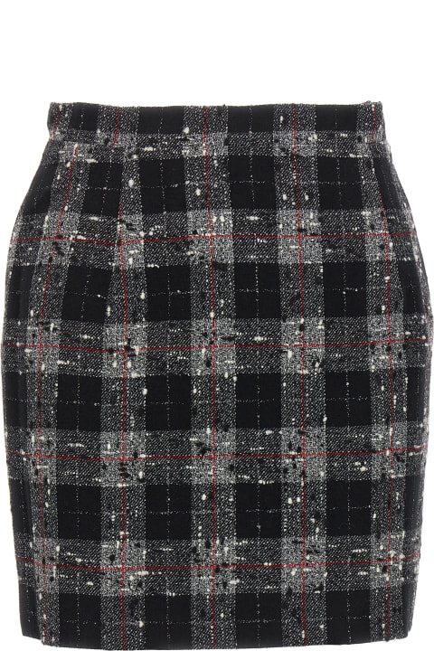 Alessandra Rich for Women Alessandra Rich Check Wool Skirt