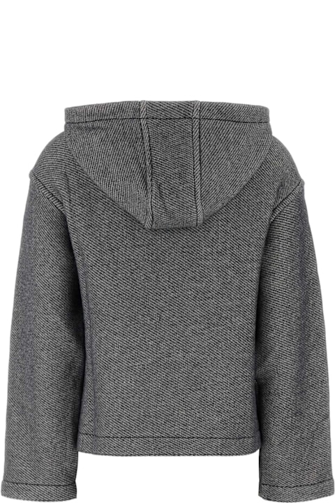 Max Mara for Women Max Mara Melange Midnight Blue Cotton Blend Gary Sweatshirt