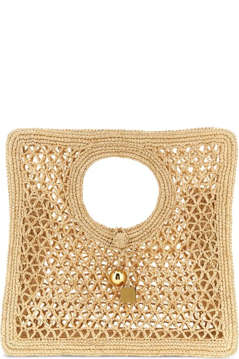 Homeware Jacquemus Le Petit Carre Spiaggia Rafia Handbag