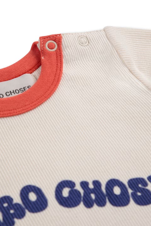 Bobo Choses T-Shirts & Polo Shirts for Women Bobo Choses Ivory T-shirt For Babykids With Logo
